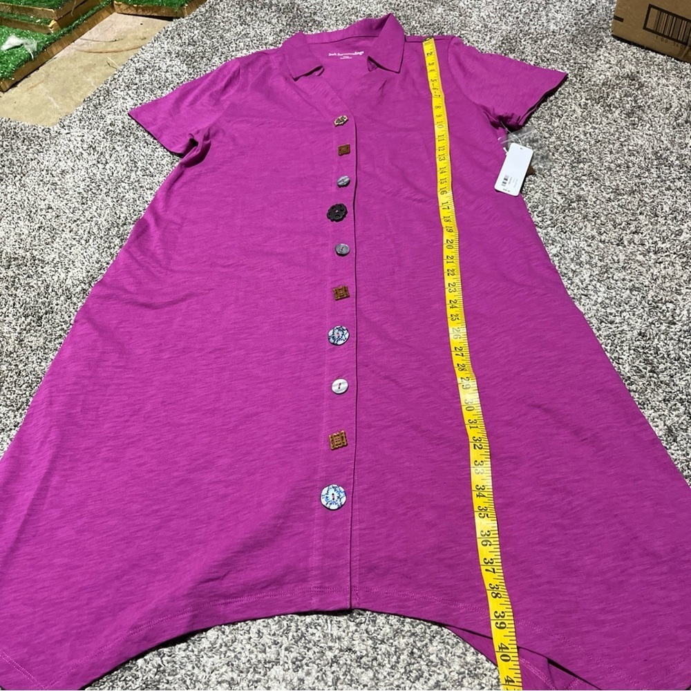 SOFT SURROUNDINGS NWT $99 Danielle Button Dress i… - image 4